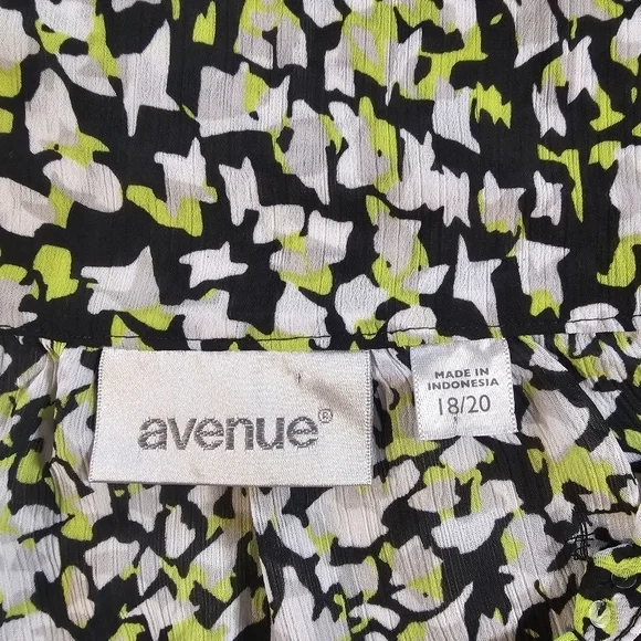 Avenue Sleeveless Ruffle Neck Abstract Print Tunic‎ Top Plus Size 18 20 - Picture 7 of 7